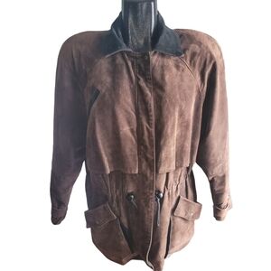 Smart Set Vintage 90's Brown Suede Mid Length Jacket M
